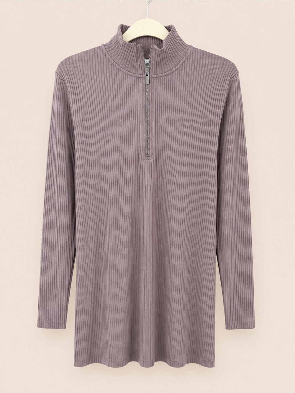 H&M Ribbed Half-Zip Turtleneck Short dress